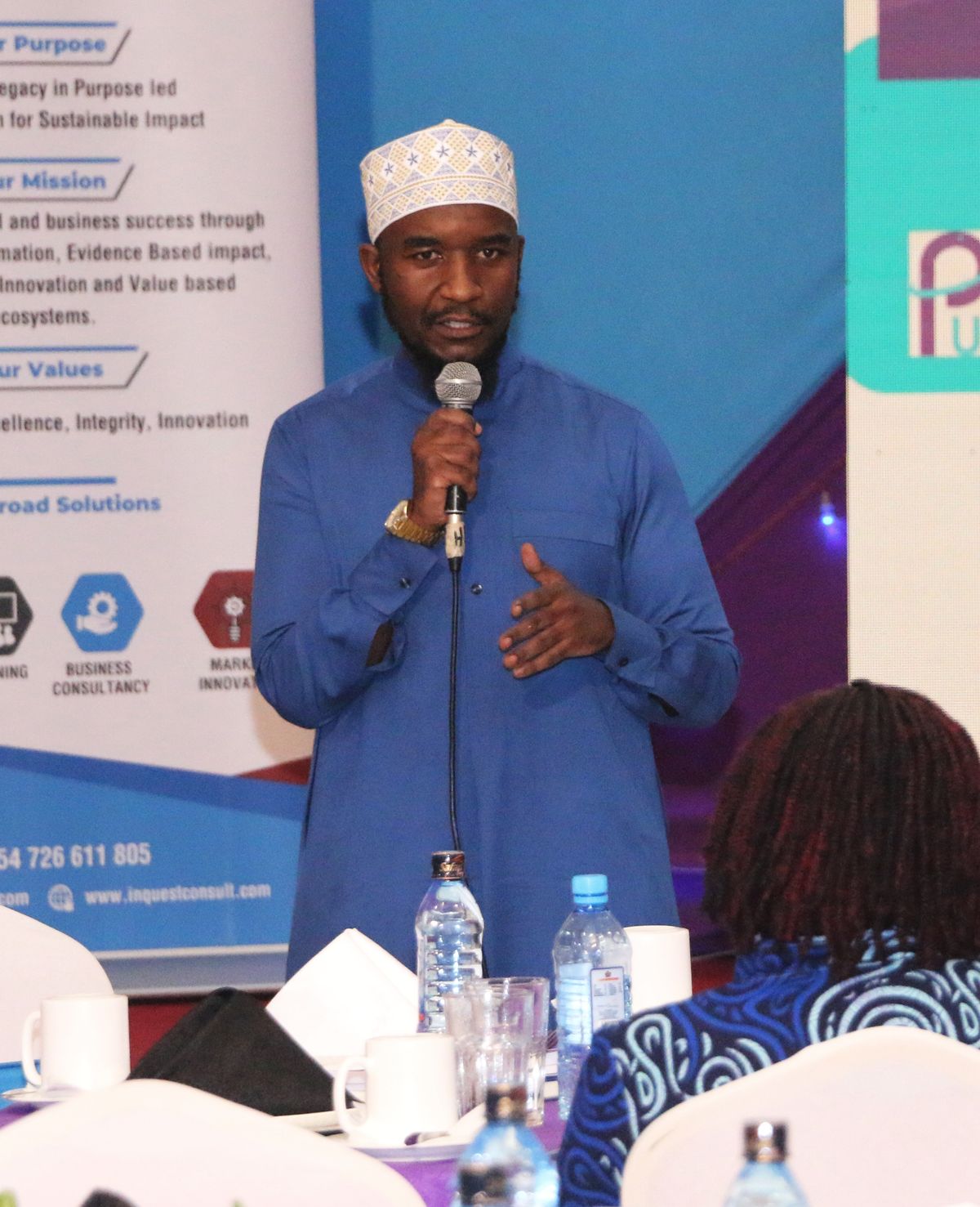 A speaker addressing the room at PurposeFest 2023